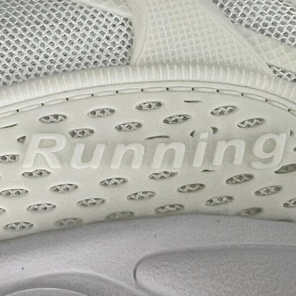 Womens Ivory Low Top Mesh Lace Up Athletic Sneakers Size 9 Running Shoes - Picture 9 of 10